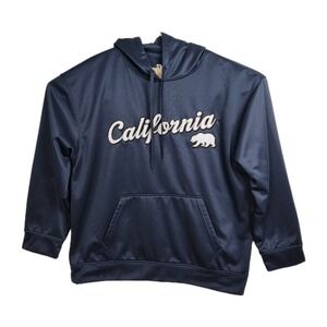 Sweet Bay California Hoodie Sweatshirt Men's XL Navy Blue Embroidered